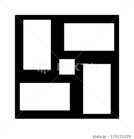 畳のアイコン シンプルデザイン 135233229