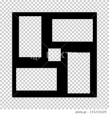 畳のアイコン シンプルデザイン 135233229