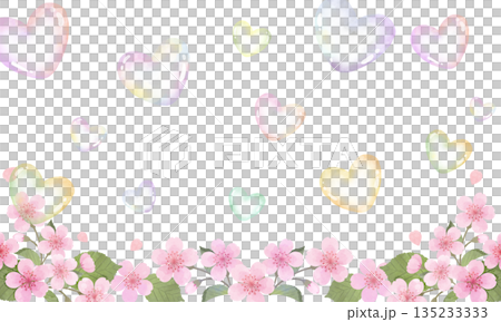 心形肥皂泡和櫻花 心形肥皂泡和櫻花 135233333