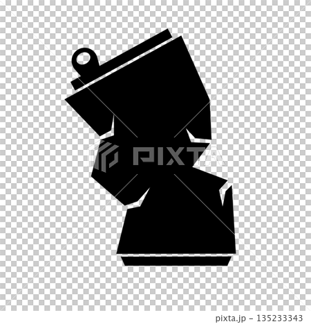 Crushed can silhouette icon Crushed can silhouette icon 135233343