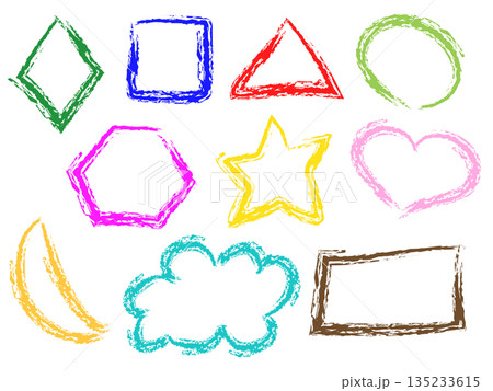 カラフルな手描きふきだしセット19 135233615