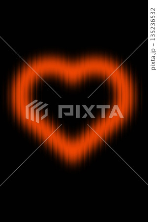 Abstract Orange Light Heart Love Symbol 135236532