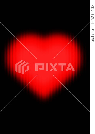 Abstract Bright Red Love Heart Illustration 135236538