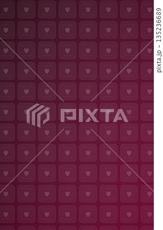 Dark red seamless background with evenly spaced square icons, each containing a centered heart symbol, creating a modern romantic digital grid layout effect. Dark red seamless background with evenly spaced square icons, each containing a centered heart symbol, creating a modern romantic digital grid layout effect. 135236689