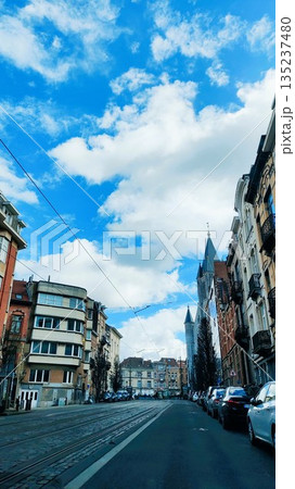Brussels, Belgium - March 13 2023: Brussels City Surrounding View Brussels, Belgium - March 13 2023: Brussels City Surrounding View 135237480