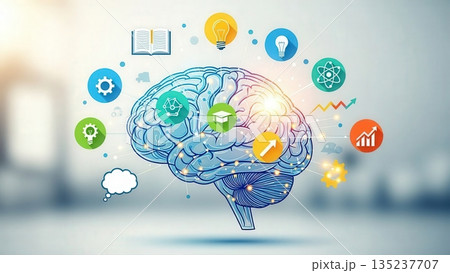 Collaborative thought process, Team discussion...のイラスト素材 [135237707 ...