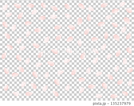 水彩背景，櫻花花瓣飄落，春意盎然，橫向構圖，淡粉紅色 135237979