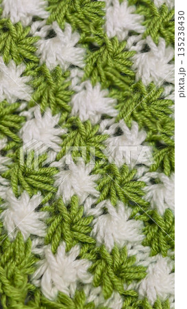 Knitting patterns and details for sweaters, hats, and other crocheted items. 135238430