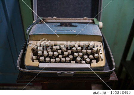 Antique typewriter inside ancient house, Kantang, Trang 135238499