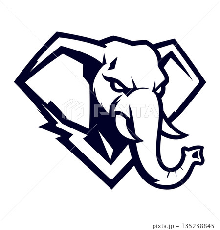 elephant mascot logo design vector template 135238845