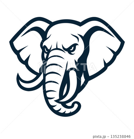 elephant mascot logo design vector template 135238846