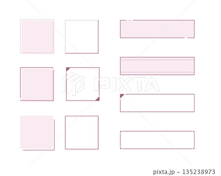 シンプルな見出しフレームセット 135238973