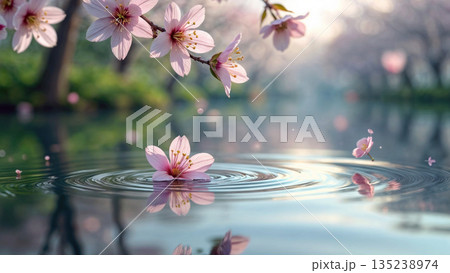 桜の美しい春の風景 135238974