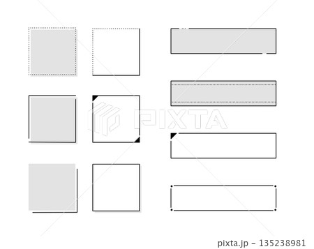 シンプルな見出しフレームセット 135238981