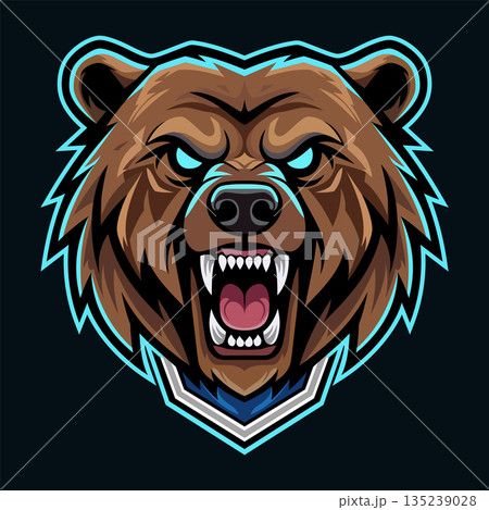 bear head logo mascot design vector template bear head logo mascot design vector template 135239028