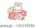 花とうさぎ 135239590