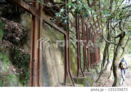 落石防護柵(H鋼式) 135239873