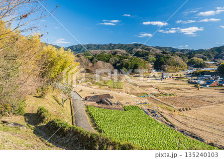 冬の明日香村田園風景 奈良県明日香村 冬の明日香村田園風景 奈良県明日香村 135240103