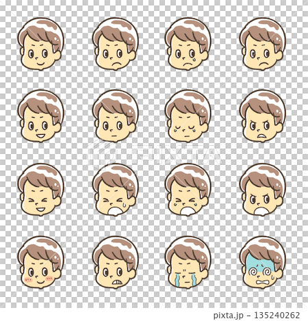 臉部表情集 1 男性 135240262