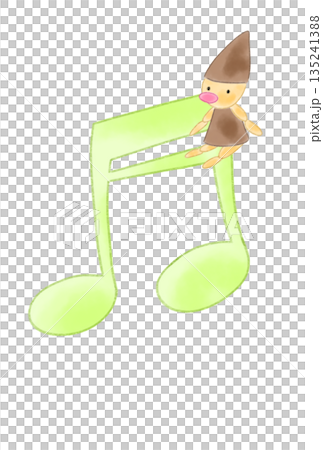 人形の付いた音符 人形の付いた音符 135241388