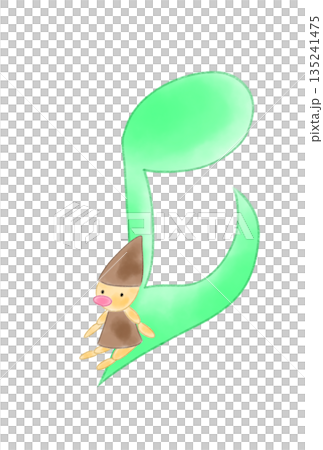 Musical note with doll 135241475