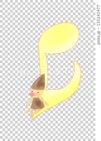 Musical note with doll 135241477