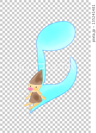 人形の付いた音符 135241481