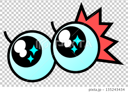 一幅閃閃發光的眼球插圖，重點突出了一個令人驚訝的點。 135243434