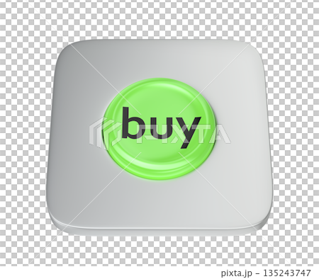 Green round buy button 135243747