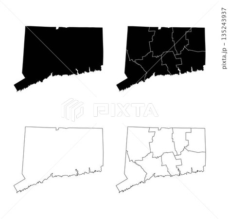 Connecticut State Outline and Solid Fill Map Set. Connecticut State Outline and Solid Fill Map Set. 135243937