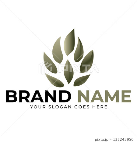 Leaf logo vector illustrations design icon template 135243950