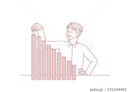Financial success and development concept 135244402