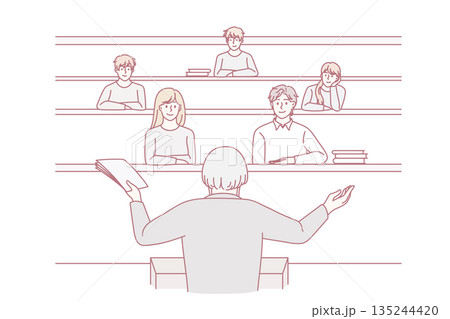 Education process and university concept. 135244420