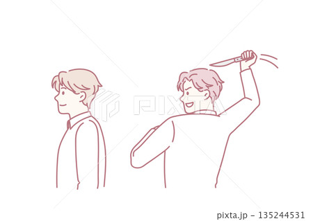 Betrayal and foul play concept 135244531