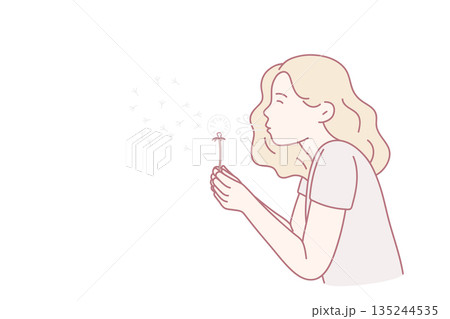 Summer fun and making wish concept. 135244535