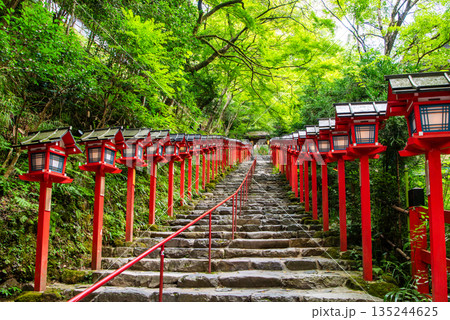 京都 貴船神社 本宮参道 京都 貴船神社 本宮参道 135244625