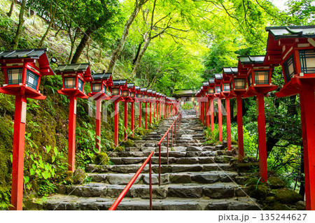 京都 貴船神社 本宮参道 京都 貴船神社 本宮参道 135244627