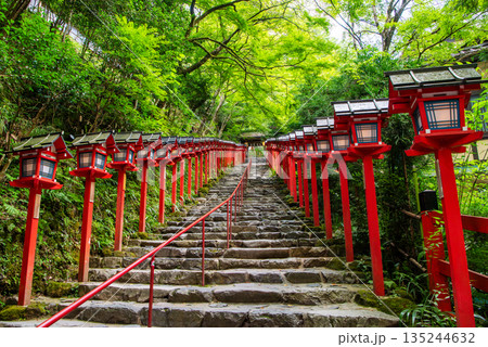 京都 貴船神社 本宮参道 京都 貴船神社 本宮参道 135244632