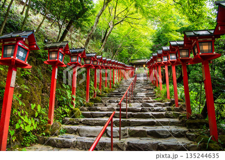 京都 貴船神社 本宮参道 京都 貴船神社 本宮参道 135244635