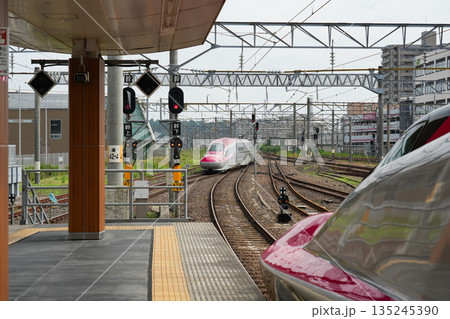 秋田駅に入線する秋田新幹線 E6系 こまち 秋田駅に入線する秋田新幹線 E6系 こまち 135245390