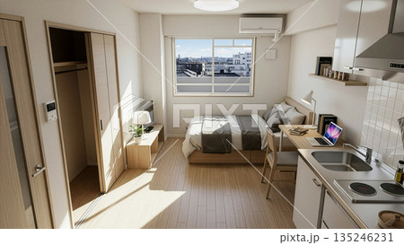 ワンルームの部屋 135246231