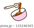 湯煎したチョコレート 135246365