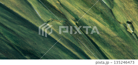 Green Gold Glitter Oil Paint Background with Diagonal Brush Strokes and Metallic Texture Green Gold Glitter Oil Paint Background with Diagonal Brush Strokes and Metallic Texture 135246473