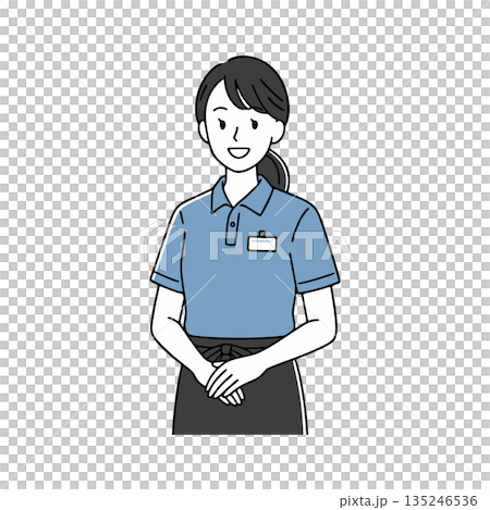 超市女店員插圖 135246536