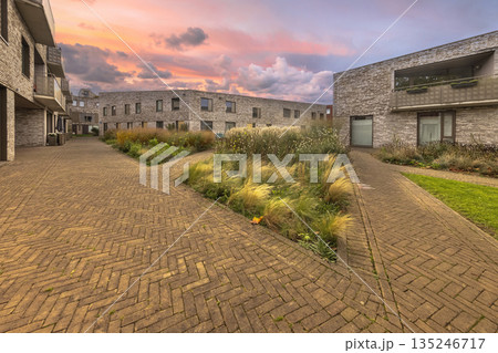 Modern houses with communal garden in the Netherlands Modern houses with communal garden in the Netherlands 135246717