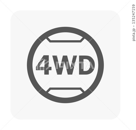 4WD Emblem Vector Iconのイラスト素材 [135247159] - PIXTA