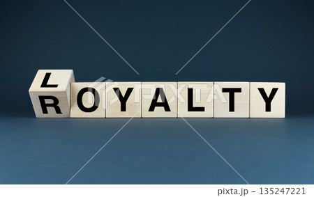 A conceptual image featuring wooden blocks spelling out Loyalty and Royalty A conceptual image featuring wooden blocks spelling out Loyalty and Royalty 135247221