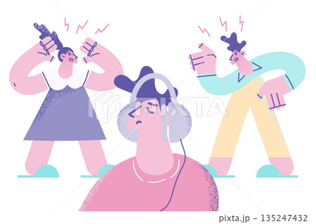 Unhappy child avoid parents fight at home Unhappy child avoid parents fight at home 135247432