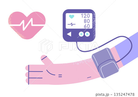 Measuring blood pleasure and healthcare concept 135247478