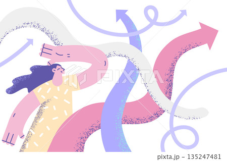 Choosing right direction and strategy concept. 135247481